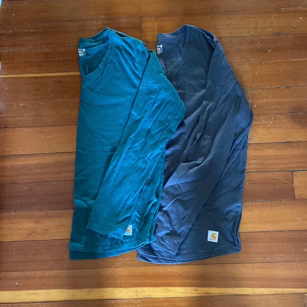 2 Carhartt v neck shirts